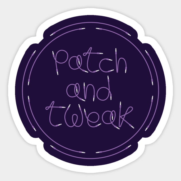 Patch and Tweak Modular Synth Cables Sticker by Atomic Malibu